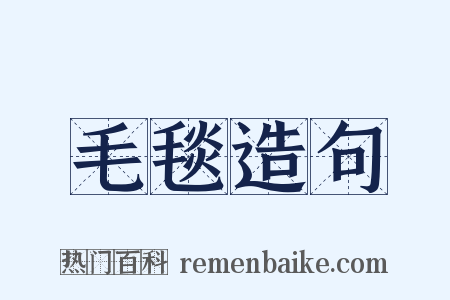 毛毯造句是什么意思的图片